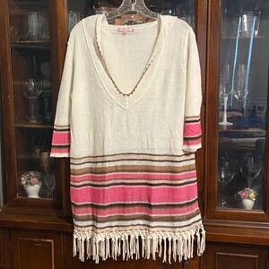 Calypso St. Barth Cream Knit Sweater